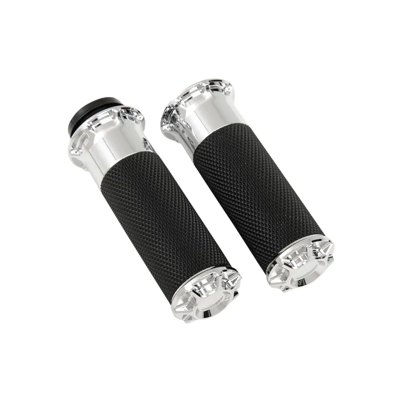 Direkt Vom Hersteller Arlen Ness Griffe Beveled Fusion schwarz/chrom elektronisches Gas