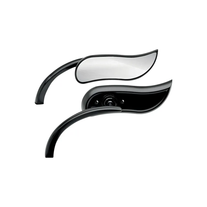 Knallerangebot Arlen Ness Spiegel Micro Upswept Cat Eye schwarz 4-1/2 Zoll 13-405