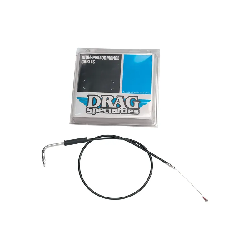 Preis Gesenkt Drag Specialties Schwarzes Vinyl Gas-/Leerlaufseil L38" Schwarz Idle 70° f. 600B