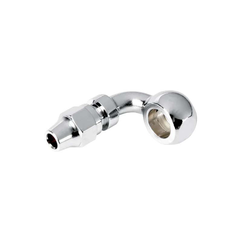 Drag Specialties Hohlschraubenanschluss Chrom 10 mm 3/90° Bend Sonderangebot
