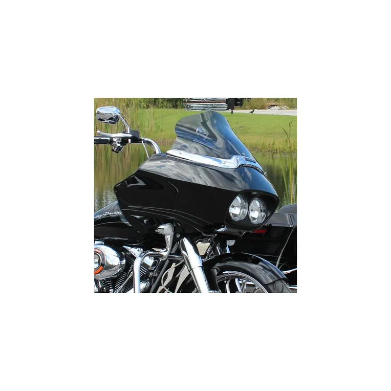 Must-Have KLOCK WERKS Flare Sport Windschild f. Harley s. Verwendungsl 12" d. SMOKE m ABE