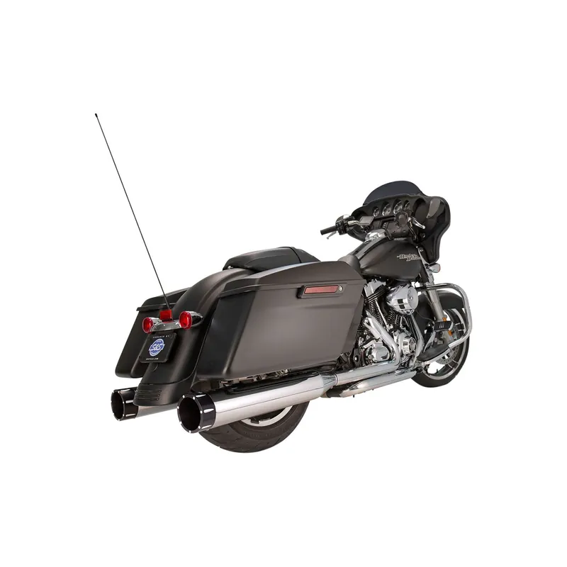 S&S Schalldämpfer MK45 4-1/2 Slip-on f. Harley Touring 84-16 chr/schw B Direkt Vom Hersteller
