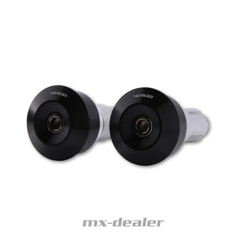 Top-Seller HIGHSIDER Lenkergewichte Universal 12 bis 21 mm Innendurchmesser Dot Alu Schwarz