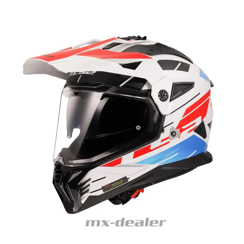 LS2 MX 702 Pioneer 2 Namib Weiß Blau Rot Dualsport Enduro Helm Crosshelm M ((57-58xm) Online Kaufen