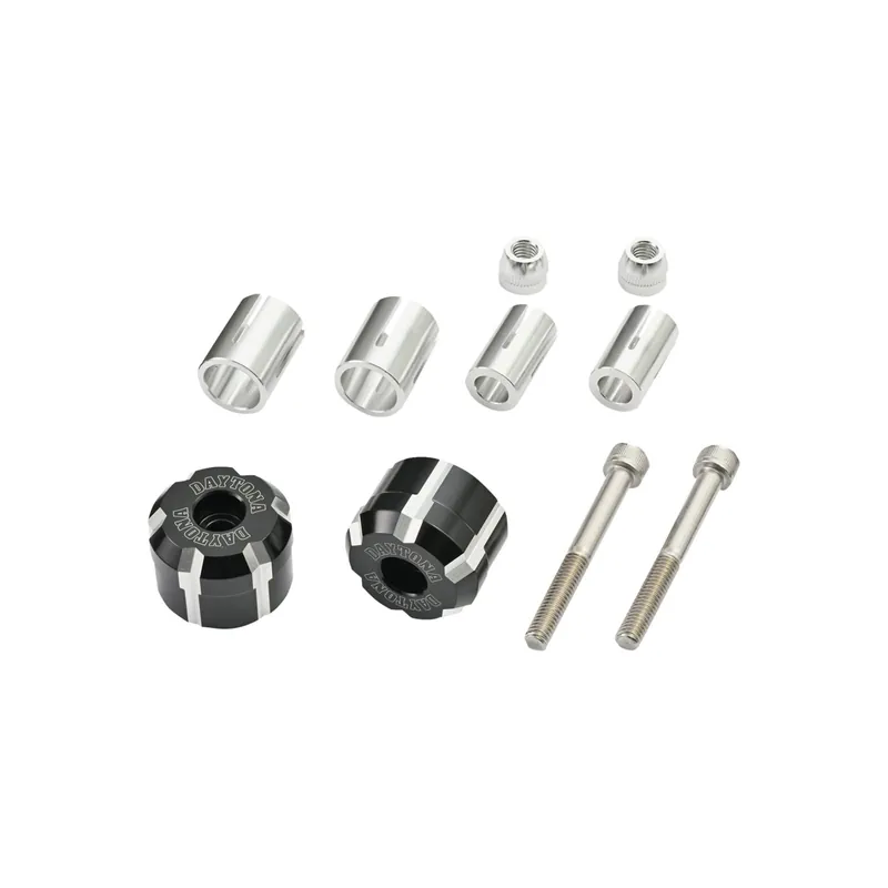 Beliebt DAYTONA "W" Lenkergewichte Set Aluminium CNC schwarz eloxiert 14-19mm