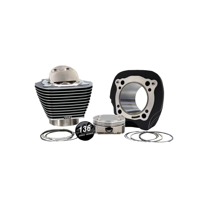 S&S 132/136 Big Bore Kit +8,5cc schwarz gefräst f. Harley Softail M8 18-24 Angebot