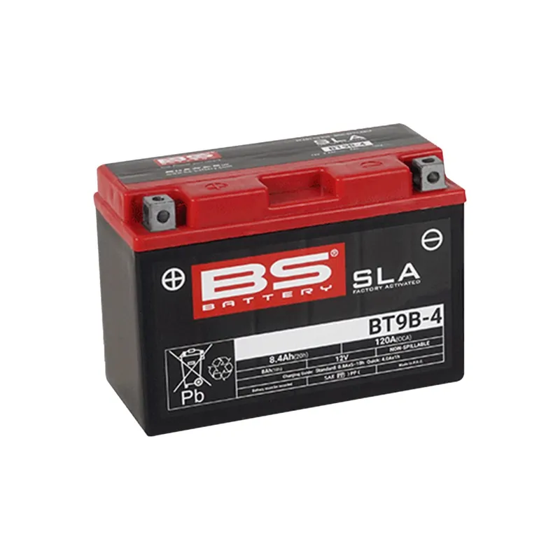 BS Battery Motorradbatterie 12V BT9B-4 120A AGM wartungsfrei werksakt. Rabatt