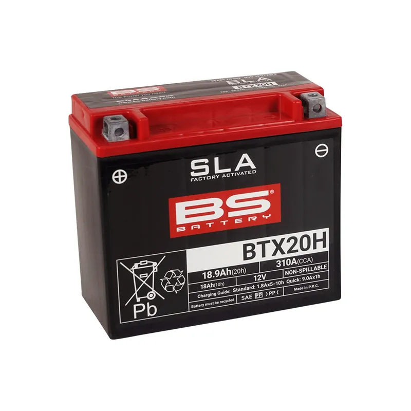 BS Battery Motorradbatterie 12V BTX20 18AH 310A AGM wartungsfrei werksakt. Sofort Bestellen