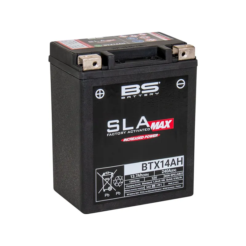 Garantierte Lieferung BS Battery Motorradbatterie SLA Max 12V BTX14AH 13AH 240A AGM wartungsfrei