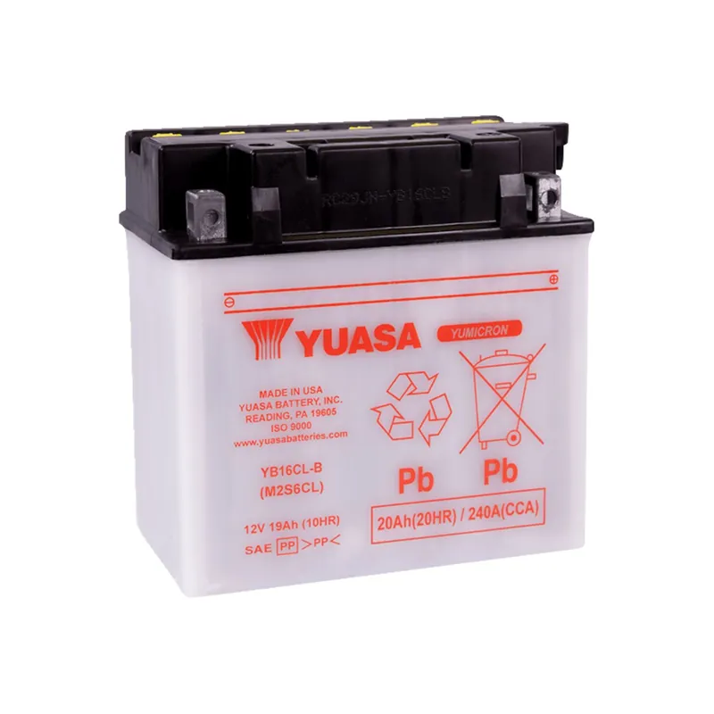 Meistverkauft Yuasa Motorradbatterie Yumicron 12V YB16CL-B 19AH 240A Blei-Säure trocken