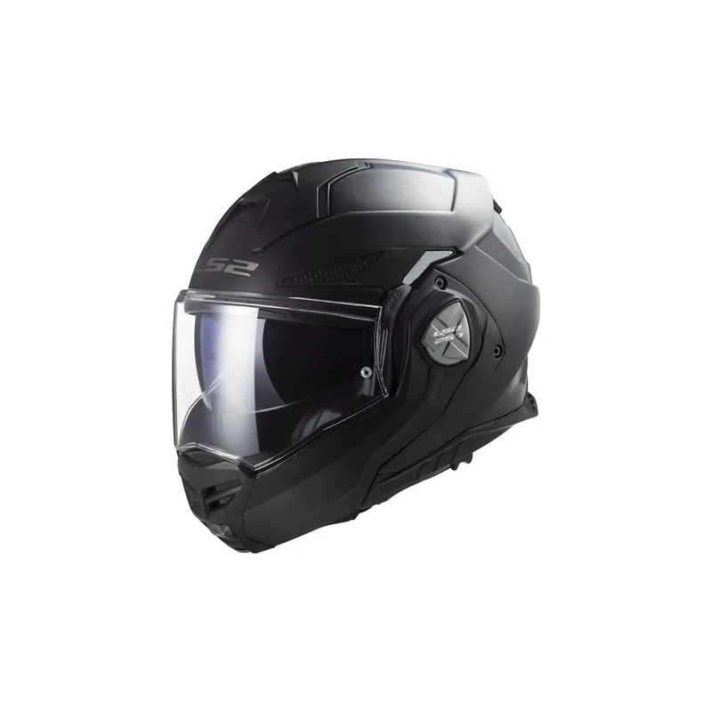 Expressversand LS2 Klapphelm Advant X Solid Matt Schwarz FF901 Motorradhelm + dunkles Visier S (55-56cm)