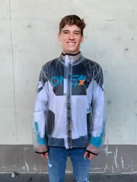 Meistverkauft Extracross Regenjacke mit Mash black Seite - Größe L