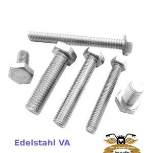 10 x Sechskantschraube M5 x 12 DIN 933 V2A Edelstahl Mofa Moped Direktkauf