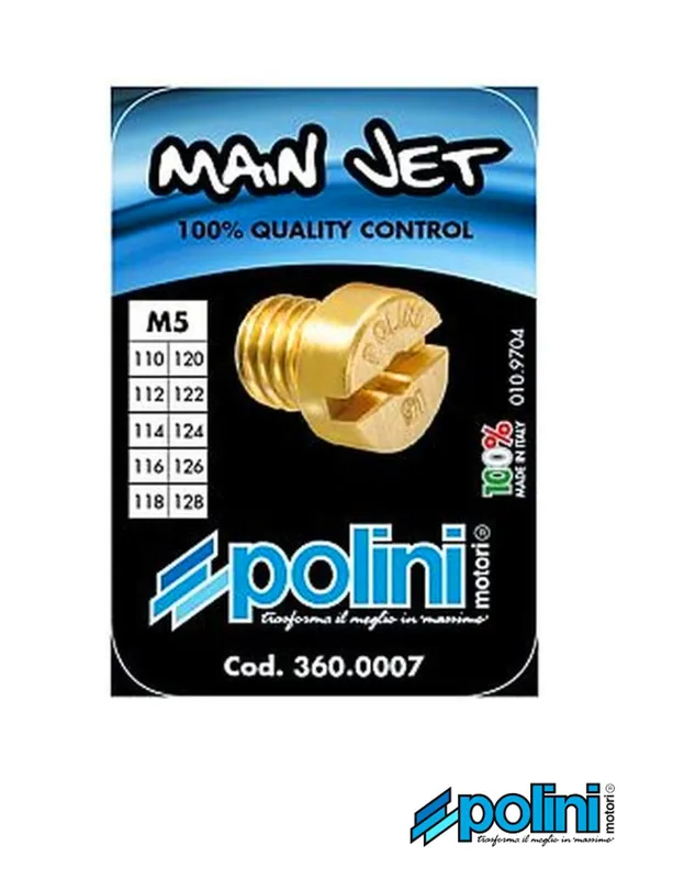 Vergaser Düsensatz Polini Abstimmsatz Hauptdüse M5 110 - 128 / 2-er Schritte Dellorto SHA Vergaser Sonderangebot