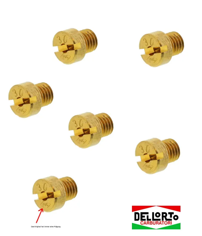 Neuheit Dellorto Düsensatz Abstimmsatz M5 Düsen 6 x Vergaserdüse Düse SHA / PHBG48-58