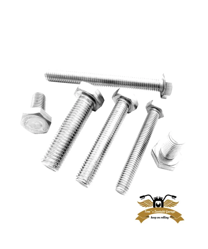 Letzte Chance 10 x Sechskantschraube M6 x 12 DIN 933 verzinkt Mofa Moped