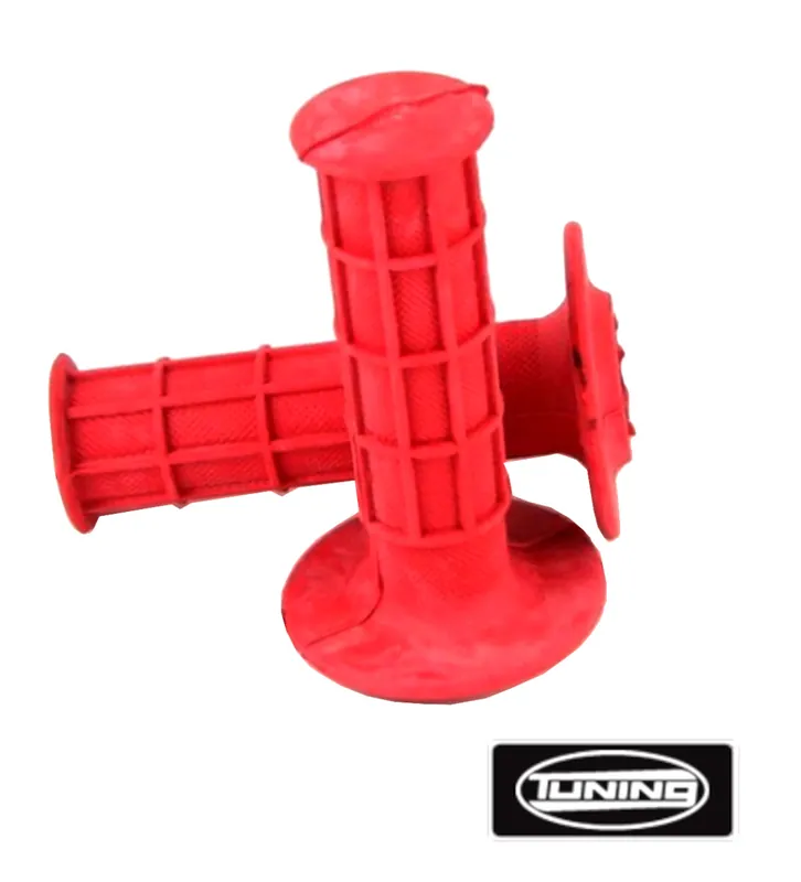 Lenkergriffe rot Silikon/Kautschuk "Max-Grip" 22/24mm - 120mm -Tuning- Versand Am Gleichen Tag