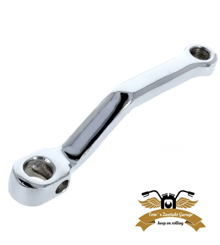 Finale Aktion Pedalarm Tretkurbel links geschmiedet Hochglanz verchromt 160mm Ø 8,9mm